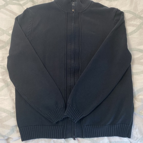 Dockers knit zip up sweater XL damage at cuff - Picture 6 of 8